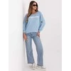 Rue Paris Bluza-RV-BL-A1221.13-šviesiai mėlyna