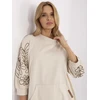 Rue Paris Bluza-RV-BL-A367-1.18P-jasny smėlio spalva