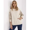 Rue Paris Bluza-RV-BL-A367-1.18P-jasny smėlio spalva