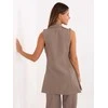 Rue Paris Kamizelka-IT-KZ-FL5069.84-ciemny bezowy