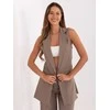 Rue Paris Kamizelka-IT-KZ-FL5069.84-ciemny bezowy