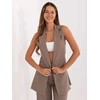 Rue Paris Kamizelka-IT-KZ-FL5069.84-szaro-smėlio spalva