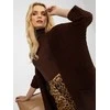 Rue Paris Kardiganas-LO-SW-LK-3002.98P-tamsiai ruda