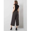 Rue Paris Kelnės-CHA-SP-0430.41P-juoda-smėlio spalvos