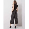 Rue Paris Kelnės-CHA-SP-0430.41P-juoda-smėlio spalvos