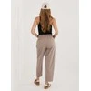 Rue Paris Kelnės-IT-SP-FL8916-1.15-ciemny bezowy