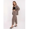 Rue Paris Kelnės-IT-SP-FL8916.80-ciemny bezowy