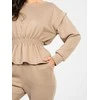 Rue Paris Laisvalaikio kostiumas moterims-IT-KMPL-22239.03-ciemny bezowy