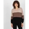 Rue Paris Megztinis-RV-BL-8328.34X-juodas-smėlio spalvos