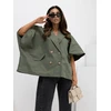 Rue Paris Płaszcz-IT-KR-FL10153KSM.91-khaki