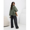 Rue Paris Płaszcz-IT-KR-FL10153KSM.91-khaki