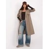 Rue Paris Płaszcz-IT-PL-FL8808.32-ciemny khaki