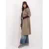 Rue Paris Płaszcz-IT-PL-FL8808.32-ciemny khaki