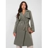 Rue Paris Płaszcz-IT-PL-FL8808.32-khaki
