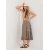 Rue Paris Spódnica-IT-SD-FL10158.94-ciemny bezowy