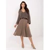 Rue Paris Spódnica-IT-SD-FL9838.49-ciemny bezowy