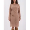 Rue Paris Sukienka-IT-SK-21615.66-ciemny bezowy