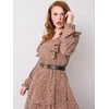 Rue Paris Suknelė-WN-SK-R824.68-tamsiai smėlio spalvos