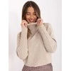 Rue Paris Sweter-IT-SW-8003.18P-jasny smėlio spalva
