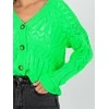 Rue Paris Megztinis-LC-SW-8022.04P-fluo žalias