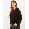 Rue Paris Sweter-MI-SW-3WB219.21-ciemny ruda