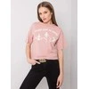 Rue Paris T-shirt-157-TS-0086.60P-ciemny rožinis