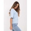 Rue Paris T-shirt-RV-BZ-A1268.18-šviesiai mėlyna