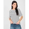 Rue Paris T-shirt-RV-TS-A1087.74-baltai-juodas