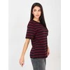 Rue Paris T-shirt-RV-TS-A1087.74-juoda-raudona