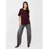 Rue Paris T-shirt-RV-TS-A1087.74-juoda-raudona
