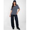 Rue Paris T-shirt-RV-TS-A1087.74-tamsiai mėlyna