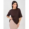 Rue Paris T-shirt-RV-TS-A1089.87-ciemny ruda