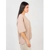 Rue Paris T-shirt-RV-TS-A1089.87-ciemny bezowy