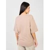 Rue Paris T-shirt-RV-TS-A1089.87-ciemny bezowy