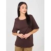 Rue Paris T-shirt-RV-TS-A1090.30-ciemny ruda