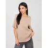 Rue Paris T-shirt-RV-TS-A1090.30-ciemny bezowy