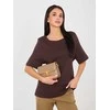 Rue Paris T-shirt-RV-TS-A1090.30-ciemny ruda