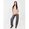 Rue Paris T-shirt-RV-TS-A1090.30-ciemny bezowy