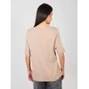 Rue Paris T-shirt-RV-TS-A1090.30-ciemny bezowy