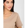 Rue Paris T-shirt-RV-TS-A1094.45-ciemny bezowy