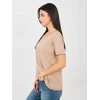 Rue Paris T-shirt-RV-TS-A1094.45-ciemny bezowy