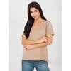 Rue Paris T-shirt-RV-TS-A1094.45-ciemny bezowy