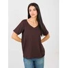 Rue Paris T-shirt-RV-TS-A1094.45-ciemny ruda