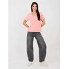 Rue Paris T-shirt-RV-TS-A1095.33-brzoskwiniowy