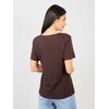 Rue Paris T-shirt-RV-TS-A1095.33-ciemny ruda