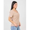 Rue Paris T-shirt-RV-TS-A1095.33-ciemny bezowy