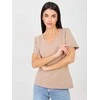 Rue Paris T-shirt-RV-TS-A1095.33-ciemny bezowy