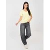 Rue Paris T-shirt-RV-TS-A1095.33-jasny geltona