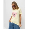 Rue Paris T-shirt-RV-TS-A1521.86-jasny geltona