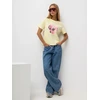 Rue Paris T-shirt-RV-TS-A1521.86-jasny geltona